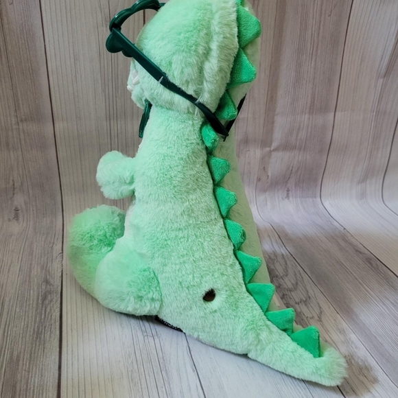 FAO Schwarz 12" Plush Dinosaur w/ Bowtie And Removable Glasses T-REX - Picture 4 of 6